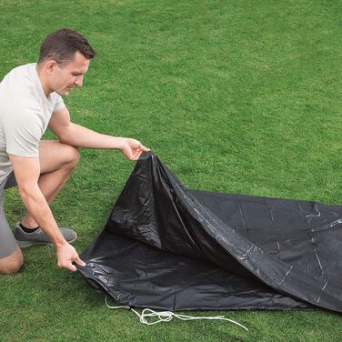 Покривало захисне для басейнів Bestway Flowclear PVC (кругле) для Steel Pro Max та Hydrium Splasher, Ø 460 см, сіре