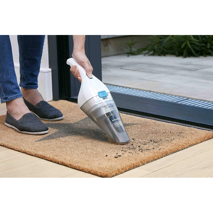 Ручний акумуляторний пилосос BLACK+DECKER Dustbuster 3.6В, безмішковий, бездротовий, знімний контейнер 325 мл, білий