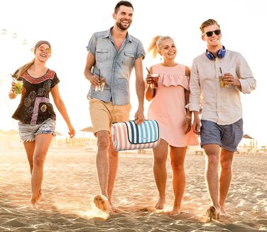 Пікнікова ковдра Relaxdays XXL 200x300 см, водонепроникна, флісова, термоізоляційна, для пляжу, різнокольорова, поліестер, алюміній, піноматеріал