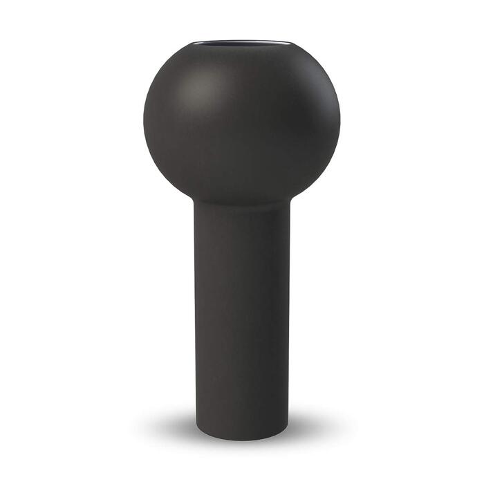 Ваза керамічна Cooee Pillar HI-028-21-WH чорна, 32 см, діаметр 17 см - сучасний дизайн