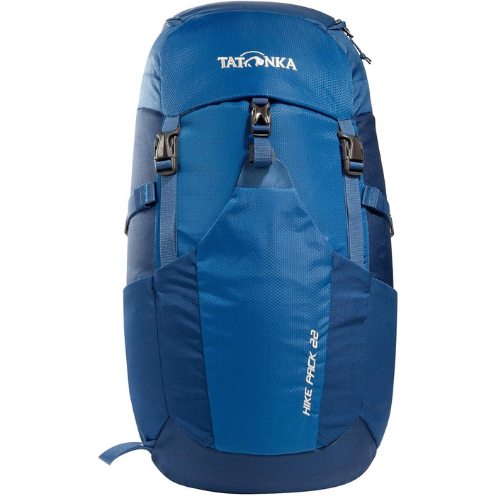 Рюкзак для походів Tatonka Hike Pack 22 л з вентиляцією спини та дощовиком, легкий і зручний, синій/темно-синій