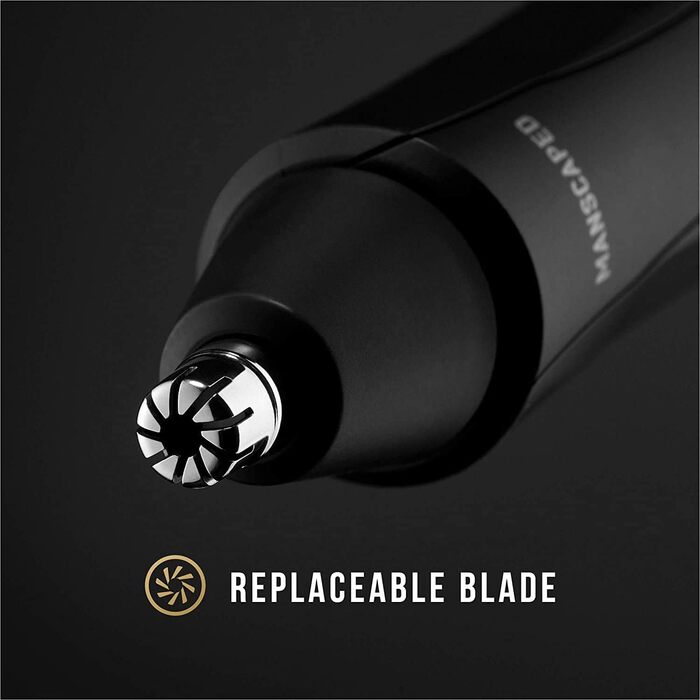 Тример для вух та носа MANSCAPED Weed Whacker, гіпоалергенний, акумуляторний, 9000 об/хв, для вологого і сухого гоління, з нержавіючої сталі