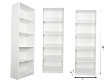 Стелаж SaraMeble 60 x 30 x 182 см, білий