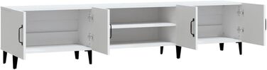 TV-тумба vidaXL біла 180x31,5x40 см з ДСП, сучасна меблі для вітальні