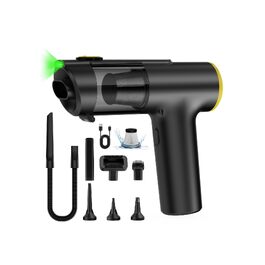 Акумуляторний пилосос Handstaubsauger 28000Pa, 60хв, з LED-дисплеєм, чорний. Міні-пилосос 3-в-1 для авто, ПК, кухні