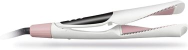 MAXXMEE 3-в-1 стайлер для волосся: випрямляч і плойка, цифровий LED-дисплей, білі/рожево-золоті пластини
