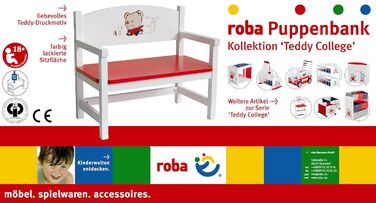 Дитяча лава для ляльок Roba Teddy College, біла, меблі для ляльок