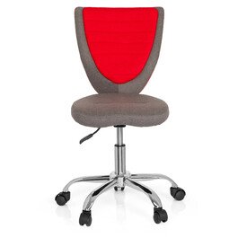 Дитячий офісний стілець Kiddy Comfort, тканина сірий/червоний, hjh OFFICE