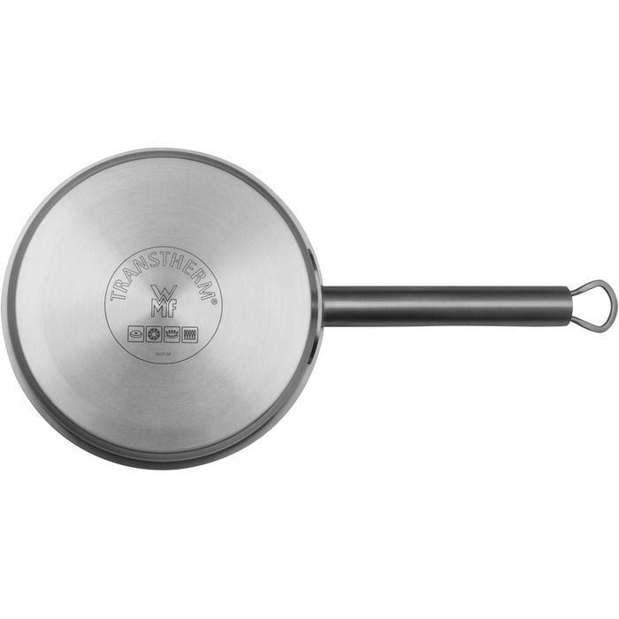 Каструля WMF Comfort Line 1,4 л з кришкою, 16 см, маленька каструля для молока, індукція, матова нержавіюча сталь Cromargan, з мірною шкалою, штабельована, без покриття
