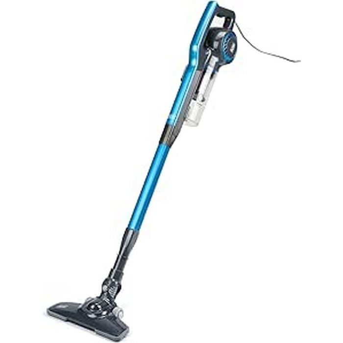 Пилосос 3-в-1 BLACK+DECKER BXVMS600E 600 Вт, ручний і вертикальний, циклонний, без мішка, EPA-фільтр, 6 м кабель, сірий/синій
