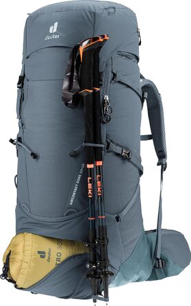 Туристичний рюкзак deuter Aircontact Core 50+10 л, графітовий, модель 2024, для трекінгу