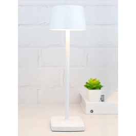 LED настільна лампа бездротова, 6000mAh, IP54, алюміній, сенсорне керування, тепле світло, для спальні, кав'ярні, ресторану