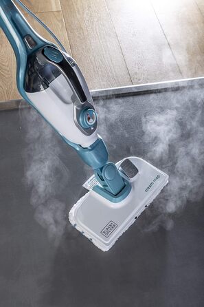 Парова швабра Black+Decker STEAMITT 13-в-1 з ручним пароочисником, рукавичкою, 12 насадками, 1300 Вт, резервуар 500 мл, нагрів 15 сек