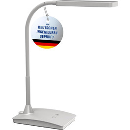 LED настільна лампа Maul MAULpearly Colour Vario, диммована, 3000-6500K, для письмового столу та офісу, срібляста