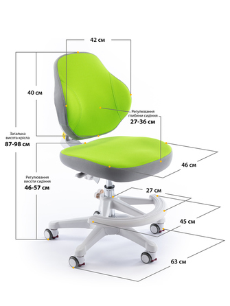 Дитяче крісло Evo-кids Mio Classic Green (арт.Y-405 KZ)