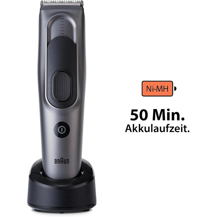 Машинка для стрижки Braun Series 7 HC7590: професійна, акумуляторна, 17 насадок, миється, сіра