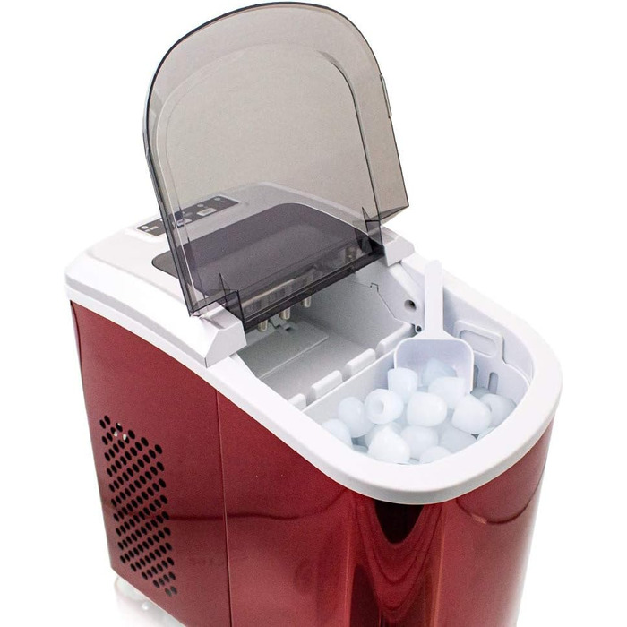 Льодогенератор нержавіюча сталь Ice Maker для дому червоний