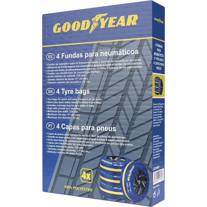 Автомобільні шини Goodyear, каркаси до 235/65R17, б/в шини для легкових авто