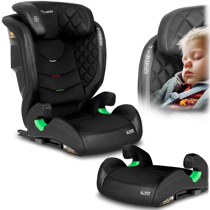 Автокрісло Nukido 15-36 кг, ISOFIX, регулювання підголівника та нахилу, чорний