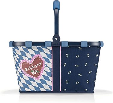Елегантний кошик для покупок reisenthel carrybag frame Bavaria 6 синій, місткий, водонепроникний, із внутрішньою кишенею