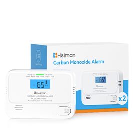 Детектор чадного газу Heiman з цифровим LCD-дисплеєм, комплект 2 шт.