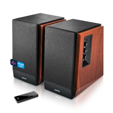 Акустична система Edifier R1700BT: активні полочні колонки з Bluetooth, цифровим та аналоговим входами, корпус із натурального дерева, з пультом ДК