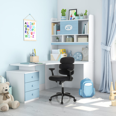 Дитячий стілець / Дитячий письмовий стілець KID ERGOLINO B Тканина Чорний HJH OFFICE