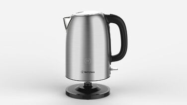 Електрочайник WESTINGHOUSE Basic 2200 Вт, 1,7 л, нержавійка, індикатор рівня води, фільтр від накипу, автостоп, сріблястий