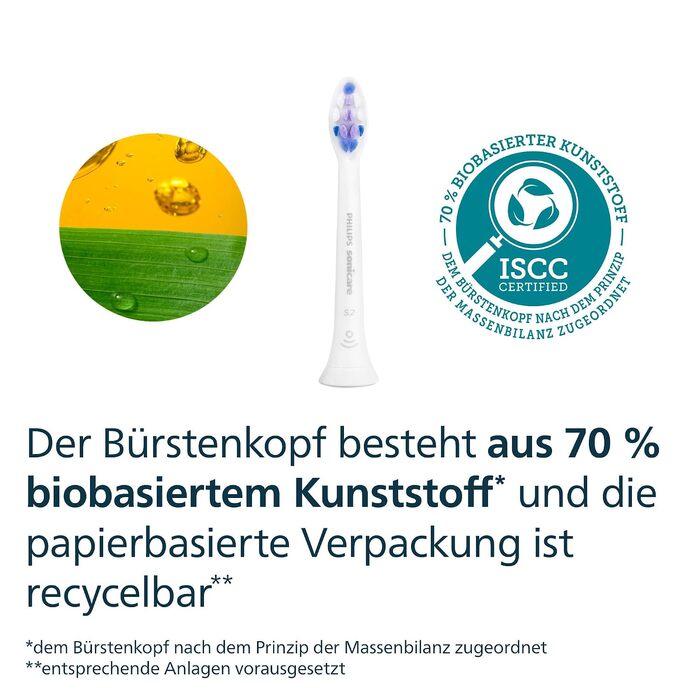 Смінні насадки для електричної зубної щітки Philips Sonicare S2 Sensitive, білі, 6 шт, HX6056/87