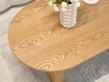 Журкавий стіл Mebel-Partner овальний, 120 x 60 x 42,5 см, колір дуб