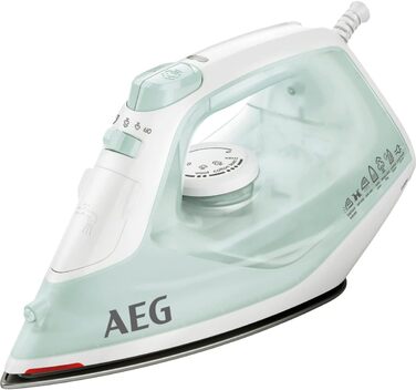 Праска AEG DB 1740LG, 2400 Вт, 110 г/хв паровий удар, керамічна підошва, резервуар 250 мл, антинакип, серія 3000, світло-зелена/біла