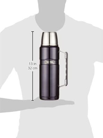 Термос Thermos Stainless King 1,2 л, нержавіюча сталь, синій, з ручкою