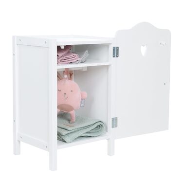 Дитяча шафа для лялькового одягу Peppa Pig, дерев'яна, біла, з малюнком з мультсеріалу, меблі для ляльок, для зберігання аксесуарів