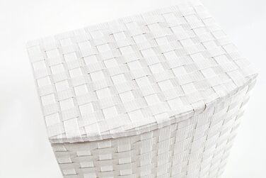 Практичний кошик для білизни Kobolo з нейлону з кришкою, 33x45x53 см, білий