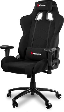 Ергономічне ігрове/офісне крісло Arozzi Inizio Mesh Fabric з високою спинкою, реклайнером, нахилом, гойдалкою, регулюванням висоти, поперековою та шийною підтримкою, чорне