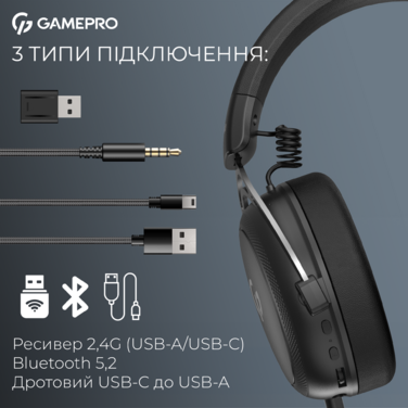 Бездротова ігрова гарнітура Gamepro Asgard Skald (HSW160B) 4-Mode
