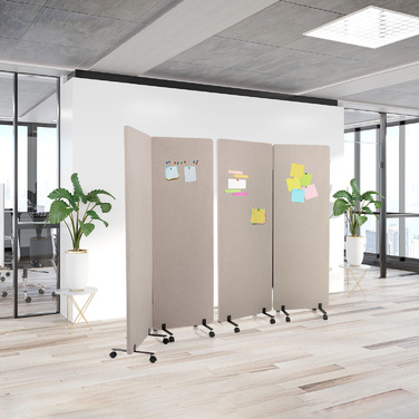 Система звукоізоляційних перегородок FLEXMIUT 2 шт. (taupe) від hjh OFFICE