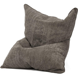 Чохол для крісла-мішка XXL, 140x180 см, корд, оксфорд 600D, антрацит, без наповнювача, м'який, міцний, для приміщень, з внутрішнім мішком, праний