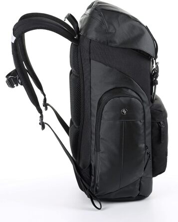 Рюкзак Nitro Daypacker 32 л чорний, ретро, з м'яким відділенням для ноутбука, міський, для школи і туризму
