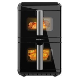 Аерофритюрниця Cecotec Cecofry DuoLevel 12000 Window, 12 л, 2900 Вт, 2 чаші по 6 л, сенсорне керування, вікно перегляду, чорна