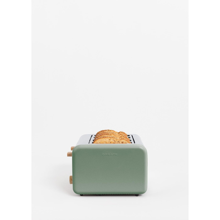 Тостер CREATE TOAST Retro Doble Салатовий - 6 режимів, підігрів, розморожування, термостат, 750W