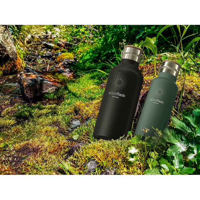 Термос-бутилка з нержавіючої сталі ACTIVE FLASK з трубочкою, 3 кришки, BPA-free, герметична, підходить для газованої води, спортивна фляга для води, термос для велосипеда, дітей, чаю