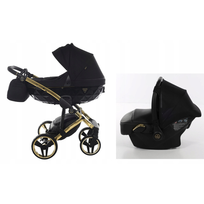 Дитячий візок 2в1 Junama Diamond S Line V2 Black/gold