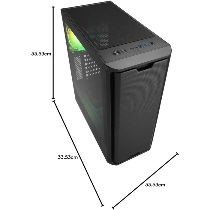 Корпус для ПК Sharkoon SK3 RGB з підсвіткою, ATX, чорний
