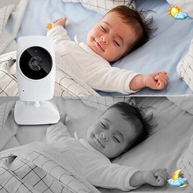 Відеоняня Baby Phone з 3.2-дюймовим LCD-дисплеєм, HD цифрова камера з нічним баченням, 2.4 GHz та двостороннім зв'язком