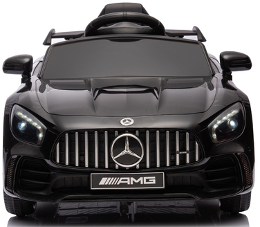 Дитячий електромобіль Mercedes GTR-S: м'які колеса EVA, шкіряне сидіння, білий колір, з пультом ДК