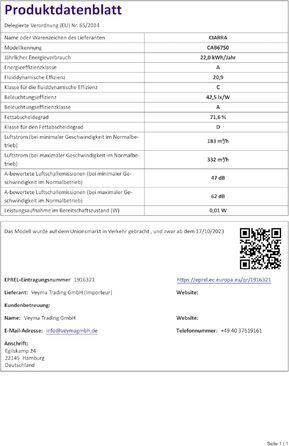 Похила витяжка для кухні CIARRA CBCB6750, 60 см, чорна, продуктивність 350 м³/год, режим рециркуляції та відведення повітря, настінна