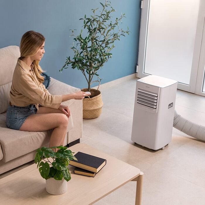 Мобільний кондиціонер Cecotec ForceClima 7100 7000 BTU з пультом ДУ, LED-дисплеєм, 4 режими, 2 швидкості, охолодження до 15 м²