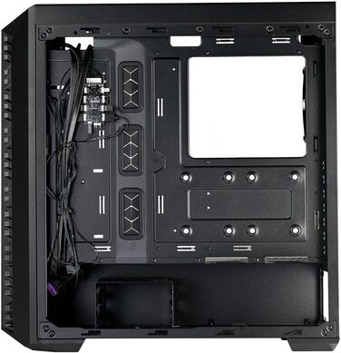 Корпус для ПК Cooler Master MasterBox 520, Mid-Tower ATX, 4 встановлені вентилятори, гартоване скло, ARGB-контролер, чорний