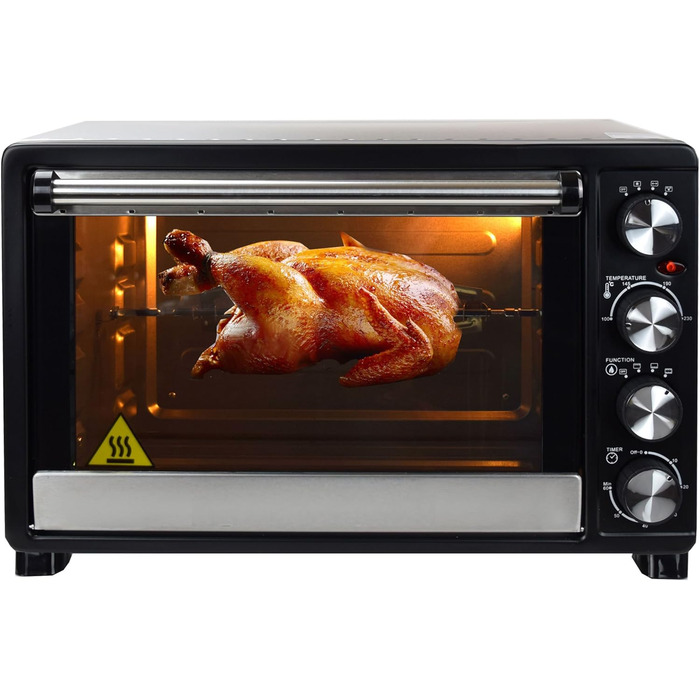 Міні-піч Syntrox Germany 30л з конвекцією та рожном для шаурми/курки - електродуховка для дому